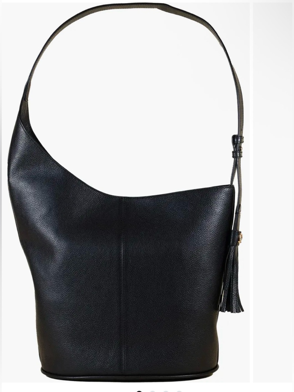 Sam Edelman Astrid LG Leather Bucket Bag. Black.